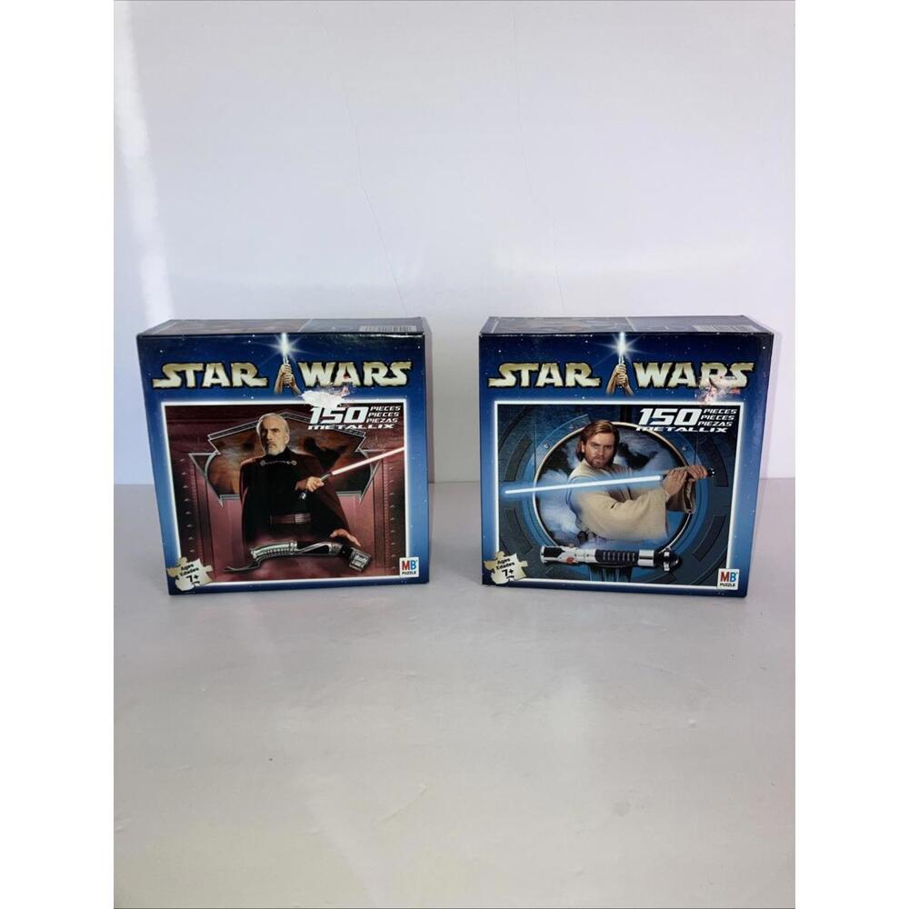 LOT 2 NEW SEALED 2002 Star Wars 150 Piece Puzzles Hasbro Milton Bradley